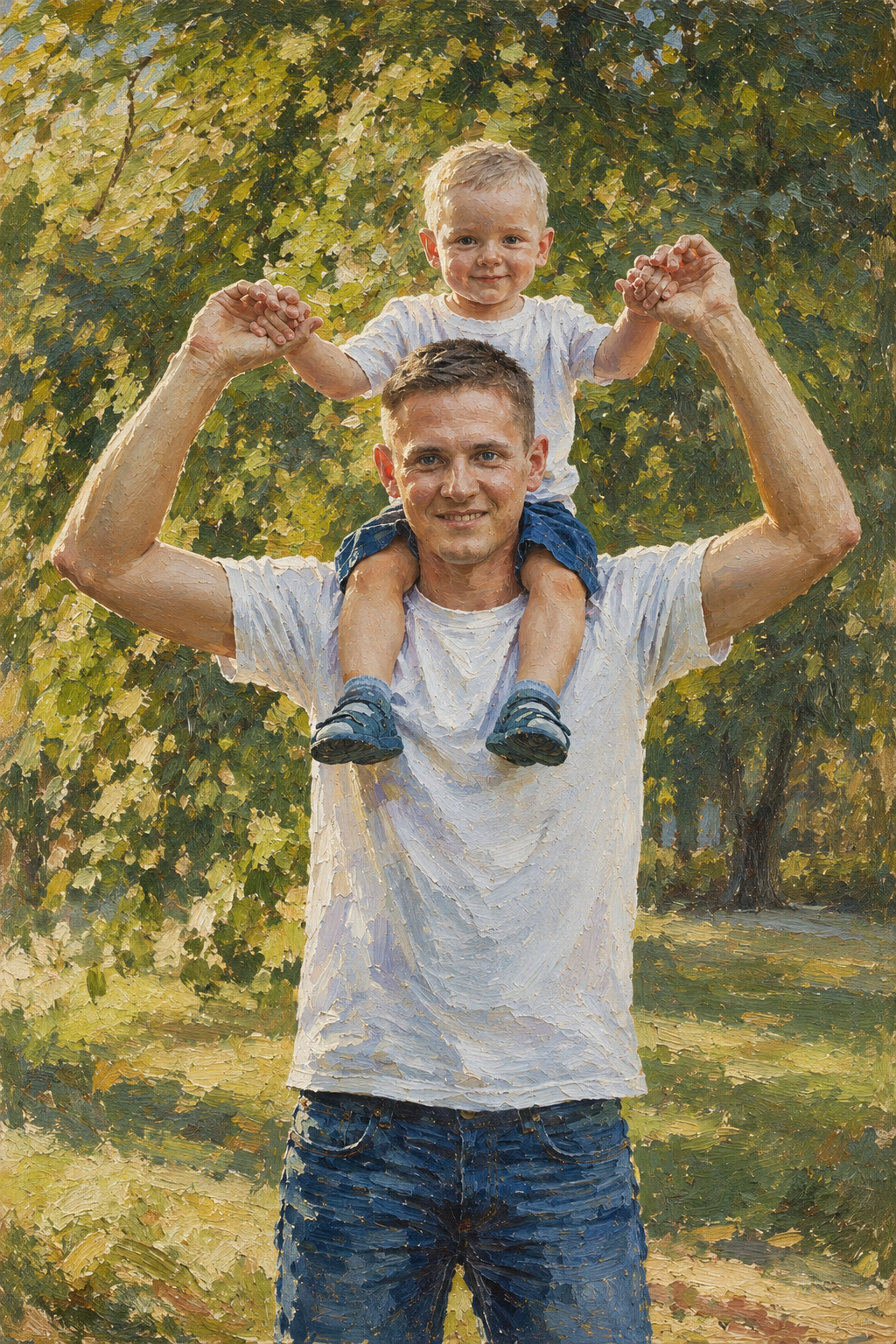 Hand-painted in oil