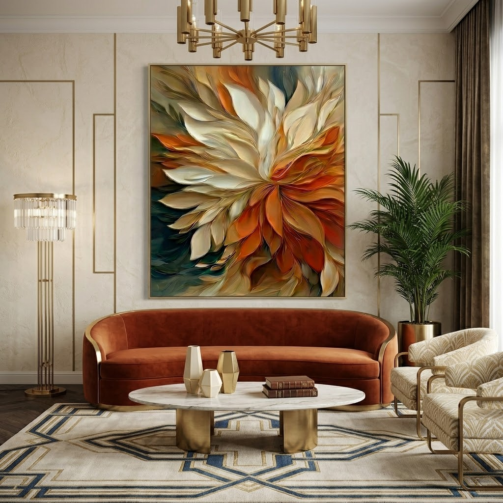 Autumn Bloom | Hand-Painted Floral Oil Painting