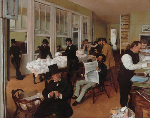 A Cotton Office in New Orleans by Edgar Degas — hand-painted oil reproduction