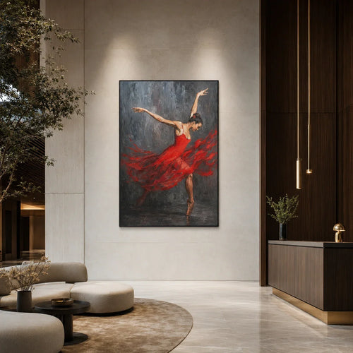 Arabesque | Hand-Painted Ballet Oil Painting