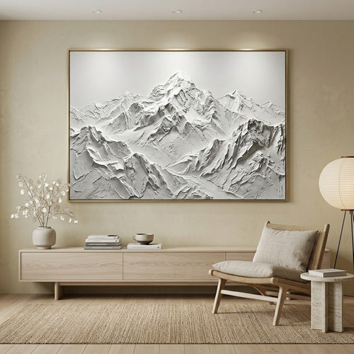 Alpine Silence | Hand-Painted Mountain Landscape Oil Painting