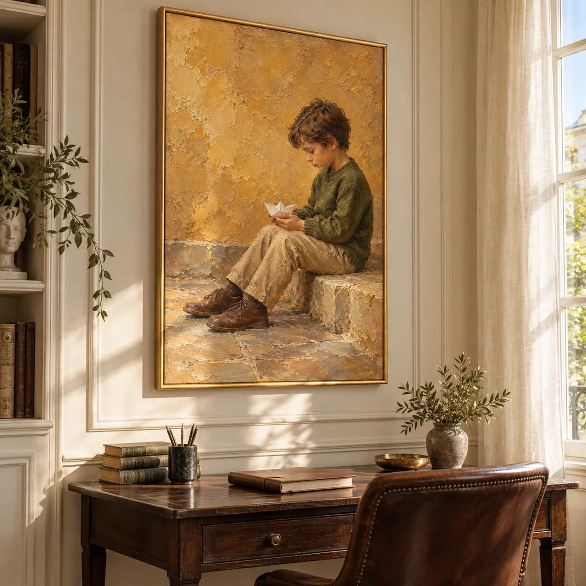 An Afternoon Voyage | Hand-Painted Portrait Oil Painting