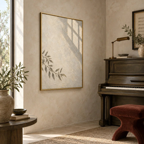 Afternoon Shadows | Hand-Painted Botanical Shadow Oil Painting