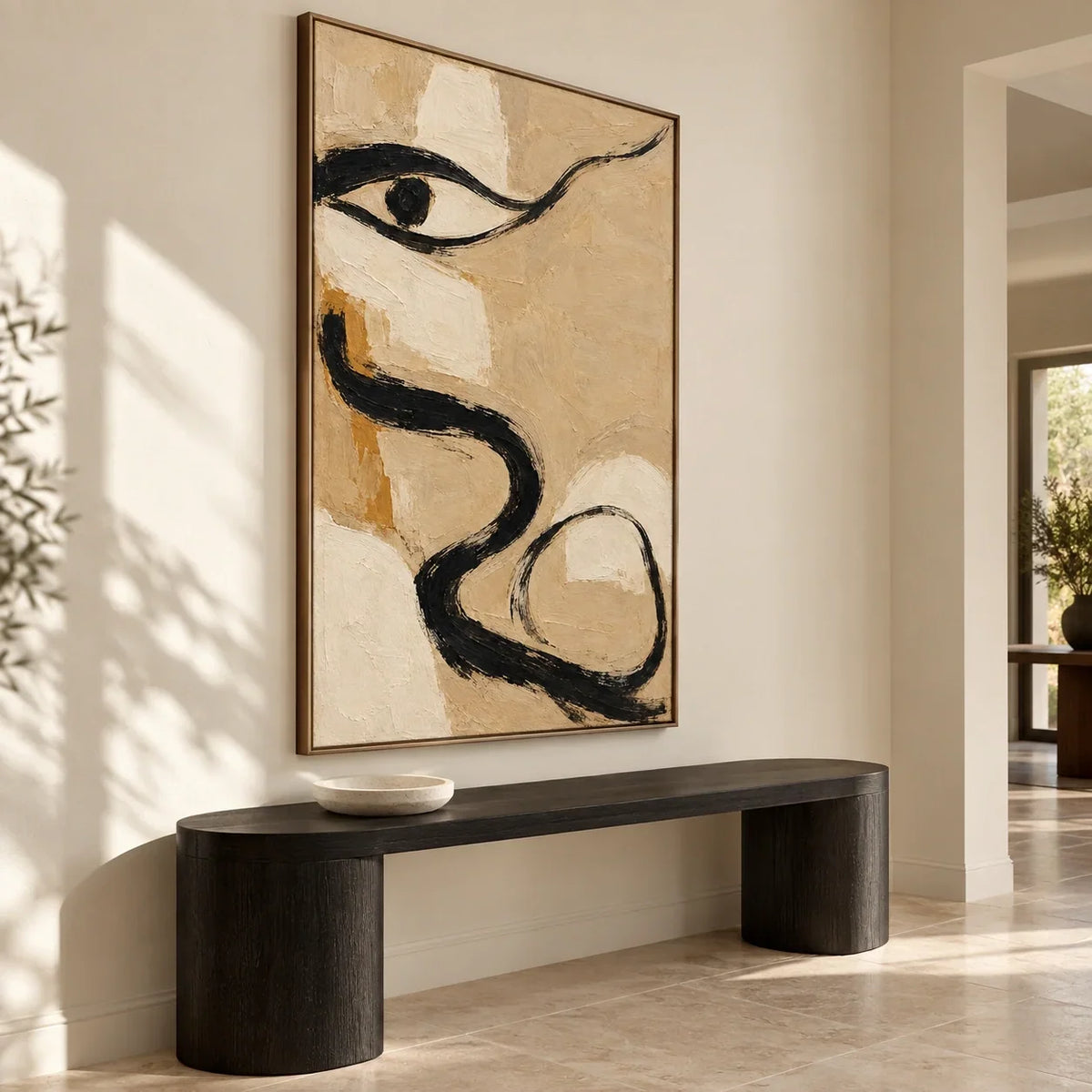 A Quiet Gaze | Hand-Painted Abstract Eye Oil Painting