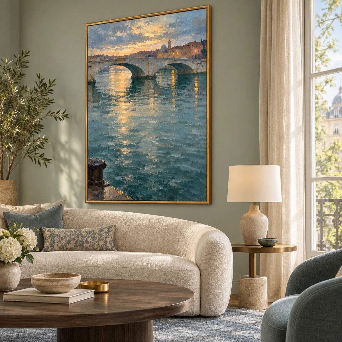 After the Rain | Hand-Painted Canal Oil Painting