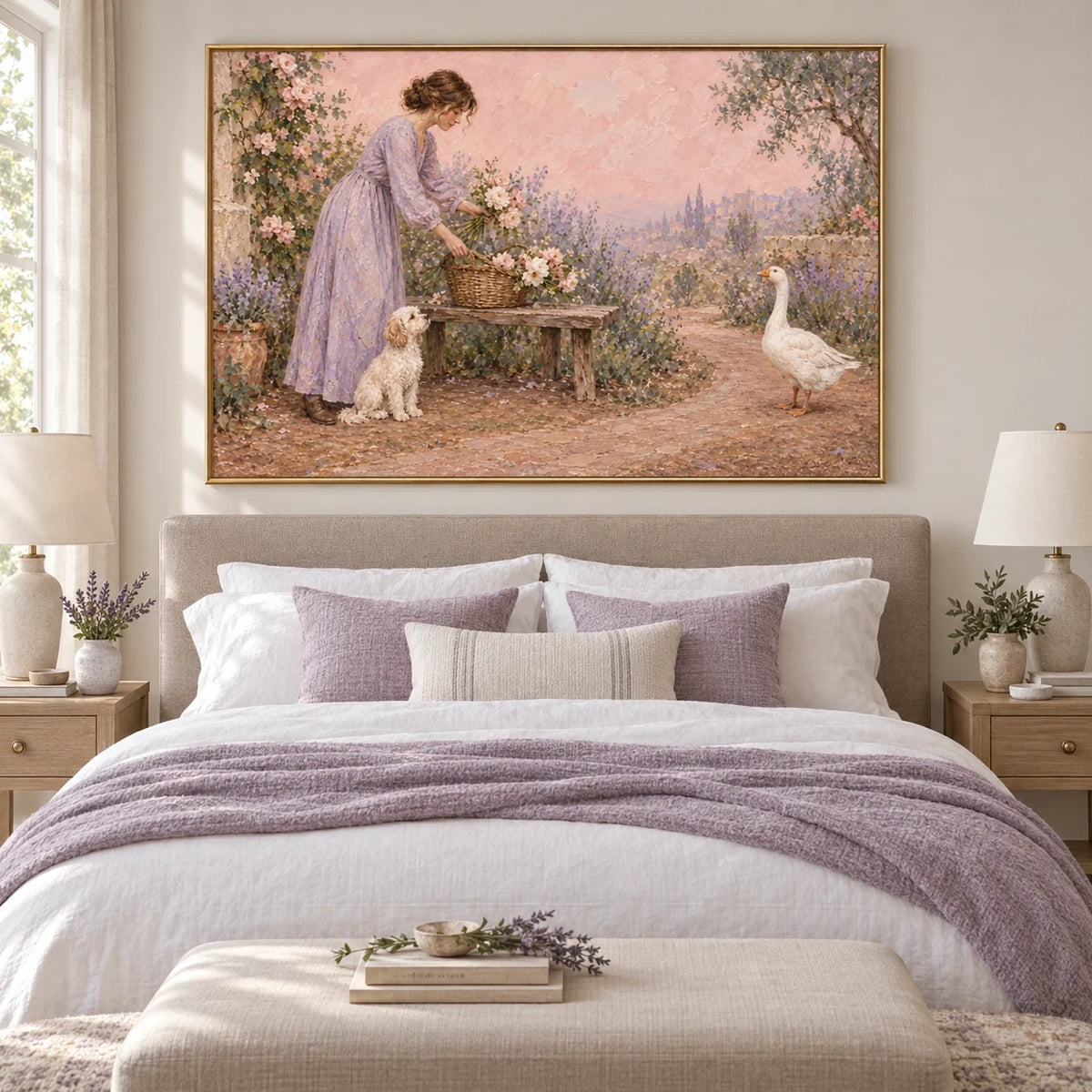 At Garden's End | Hand-Painted Figurative Oil Painting
