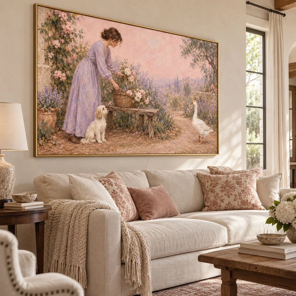 At Garden's End | Hand-Painted Figurative Oil Painting