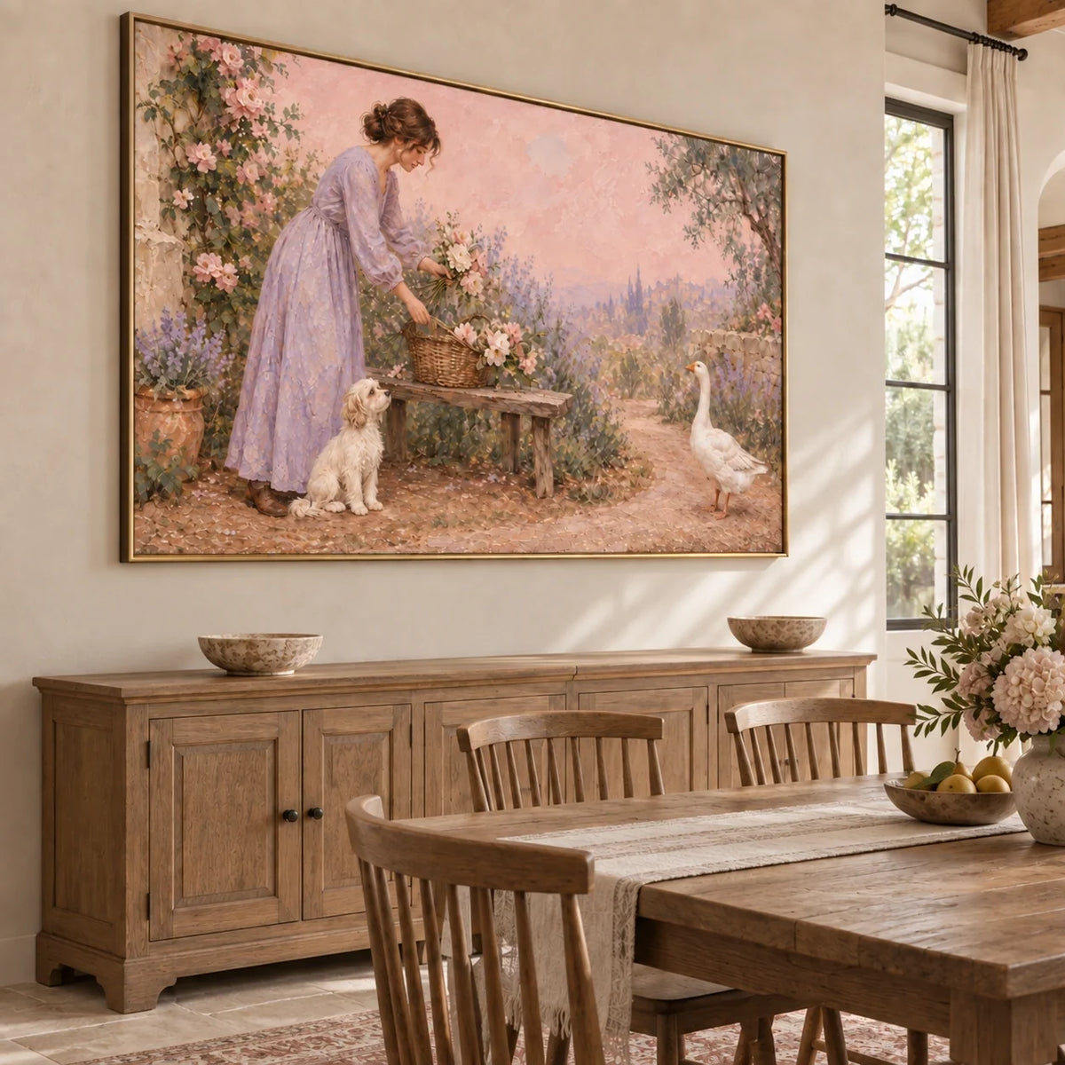 At Garden's End | Hand-Painted Figurative Oil Painting