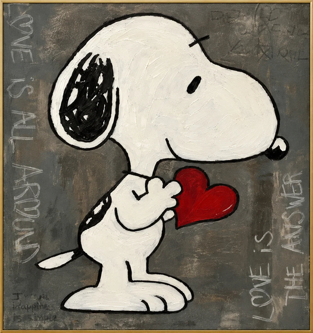 Heartfelt Pup – Hand-Painted Pet Portrait Oil Painting