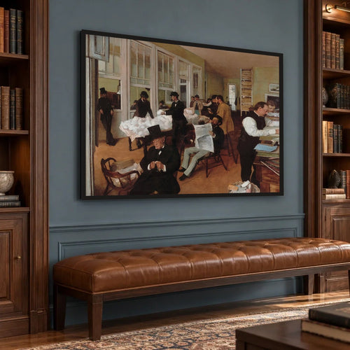 A Cotton Office in New Orleans — hand-painted oil painting in a library