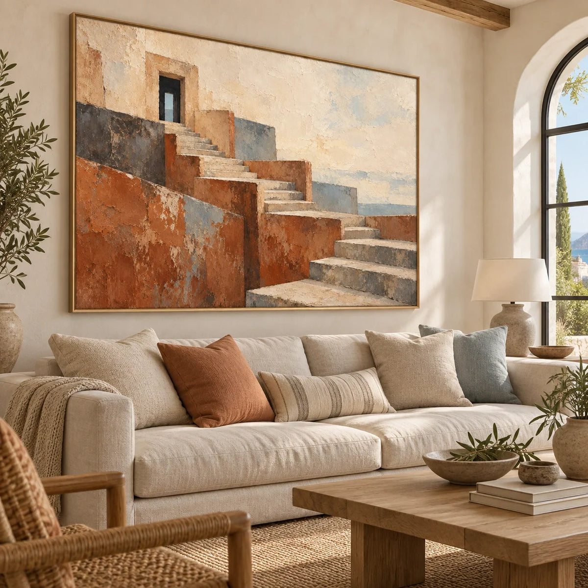 An Open Door | Hand-Painted Architectural Oil Painting