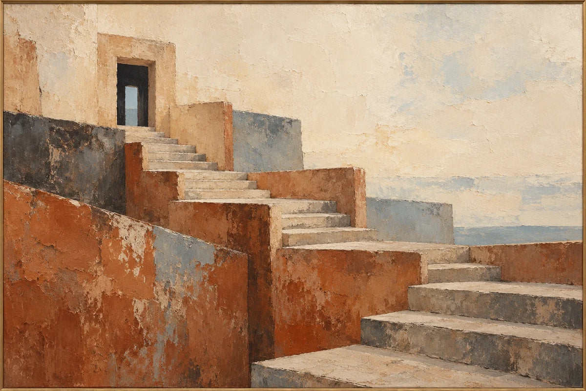 An Open Door | Hand-Painted Architectural Oil Painting