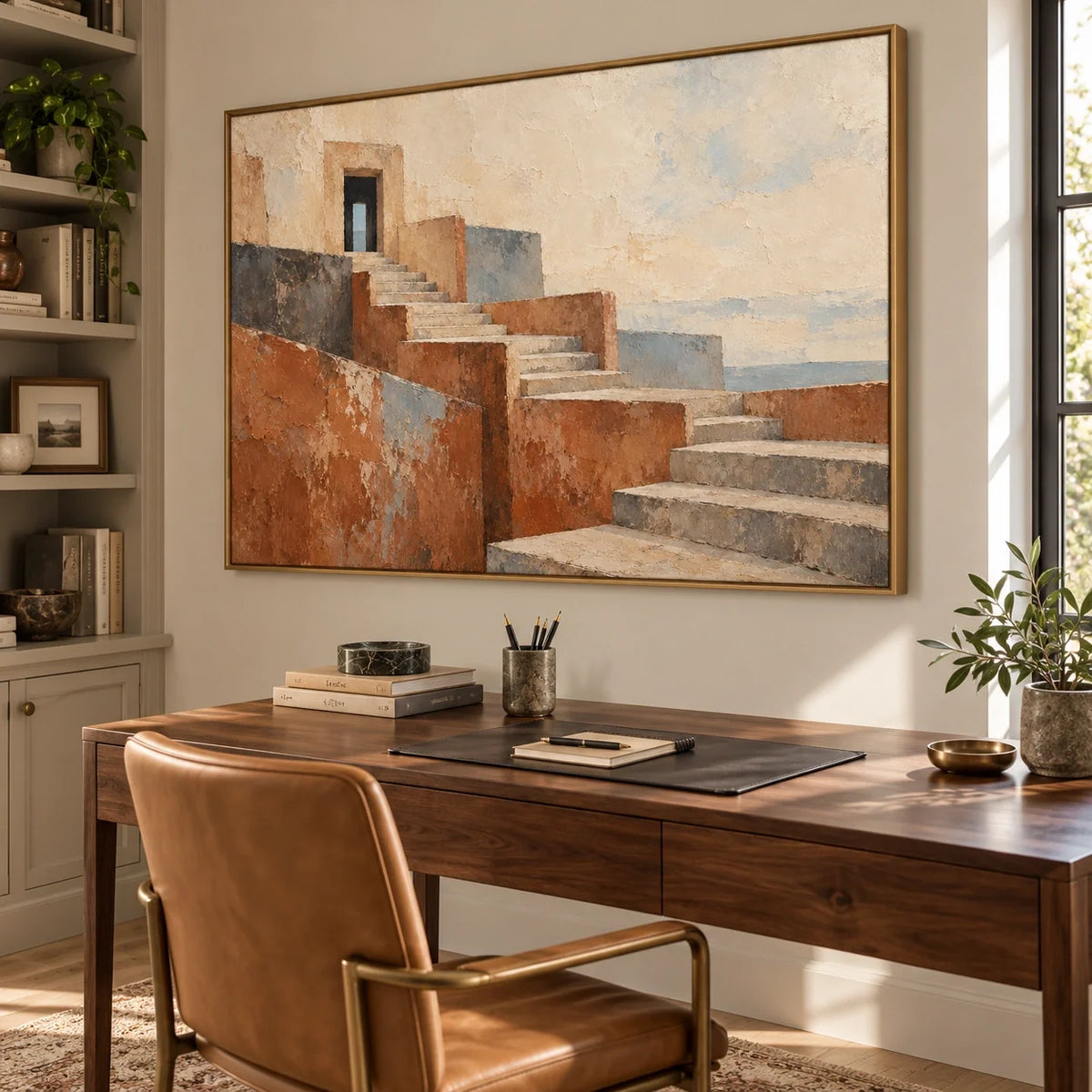 An Open Door | Hand-Painted Architectural Oil Painting