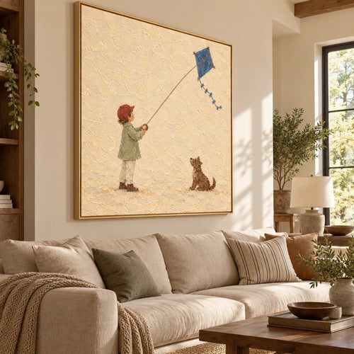 A Little Flight | Hand-Painted Figurative Oil Painting