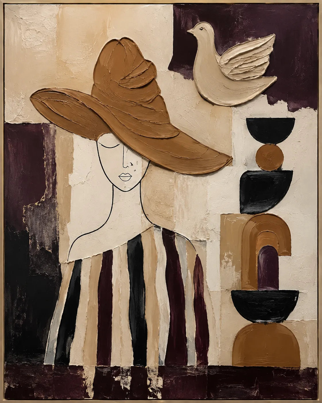 Above the Brim | Hand-Painted Figurative Oil Painting